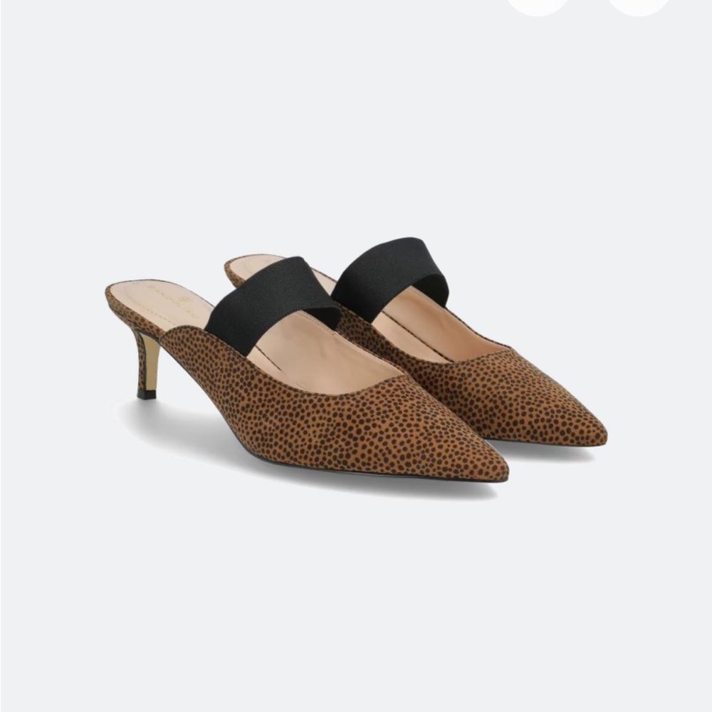 Leopard Print Women's Mules with Black Strap